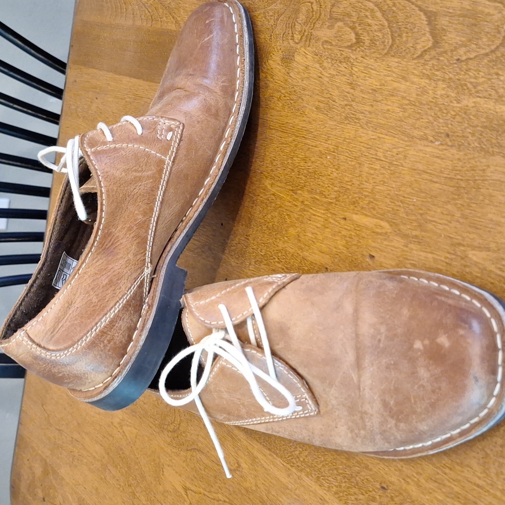 Red Tape Mens Leather Stitch Down Ox Tan Size 9 Oxford Dress Career Shoes 595221